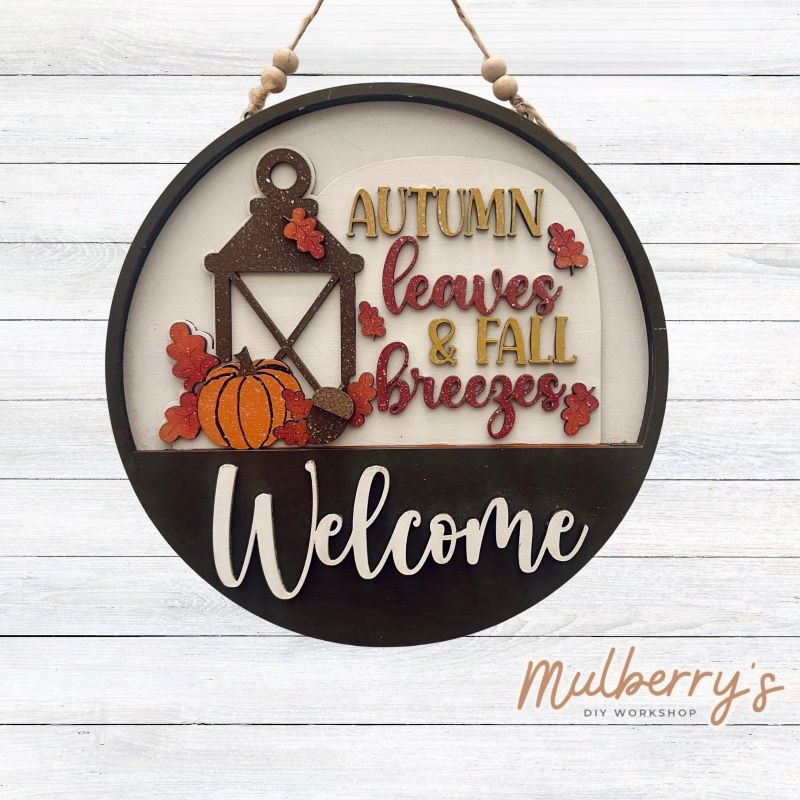 Welcome family and friends with our interchangeable welcome door hanger! Simply swap out inserts to match the different holidays and seasons!
It's approximately 10.5" in diameter.
Includes: Welcome Door Hanger with Autumn Leaves Insert. Additional inserts are available to purchase.