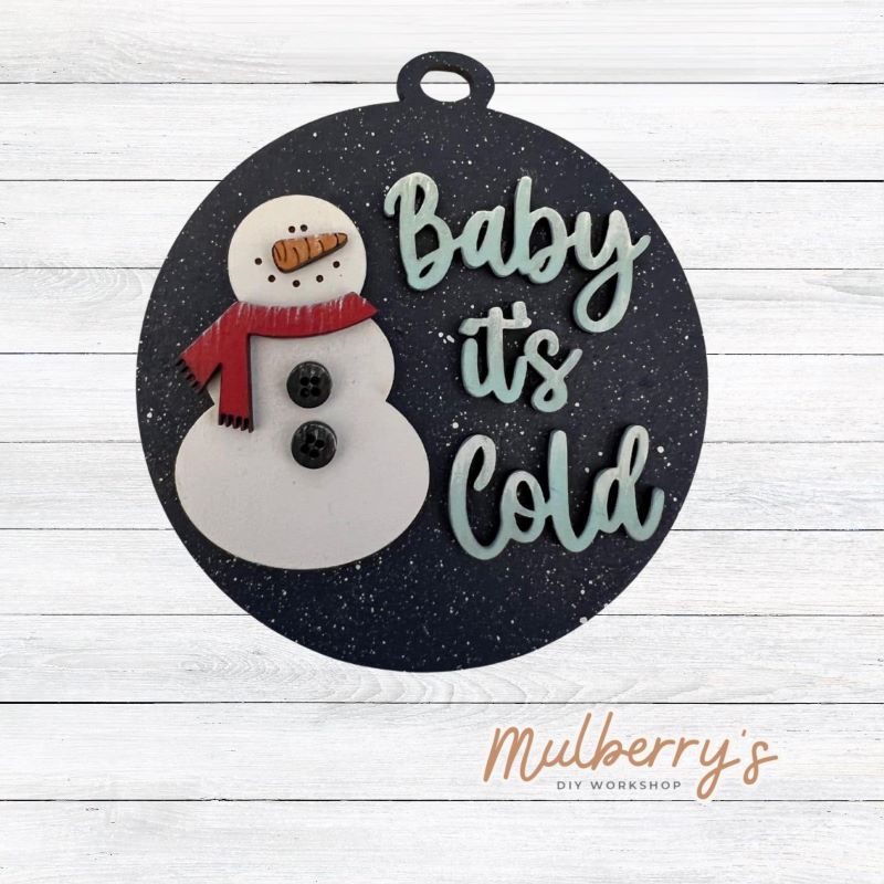 Our seasonal ornaments are great to display on your seasonal treees, tiered trays, or as gift tags! Approximately 3.5" in diameter.