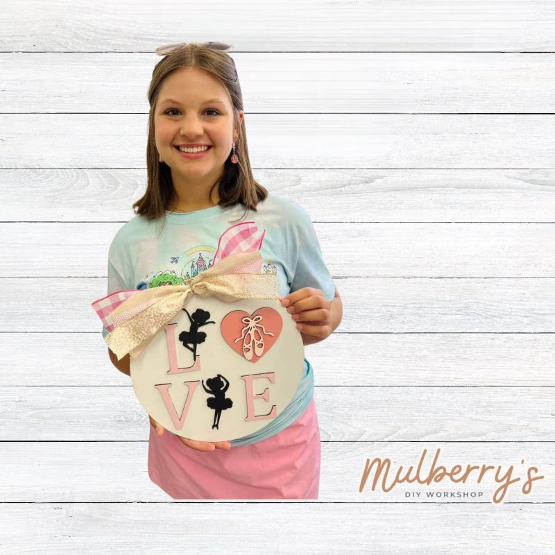 LOVE Ballet Mini Door Hanger