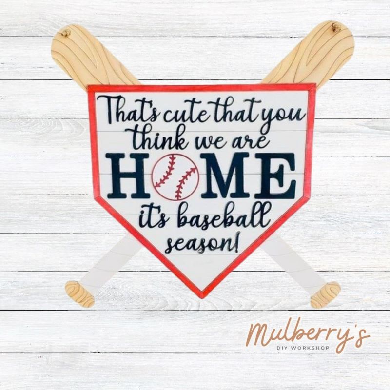 This 18" baseball door hanger is a home run!
