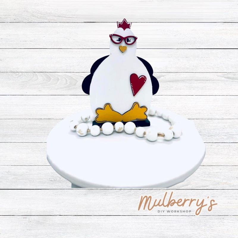 Our sweet little chicken is approximately 7.5" tall.