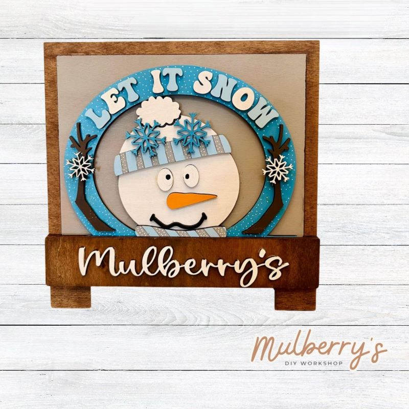 Snowman Insert for Interchangeable Desk Easel