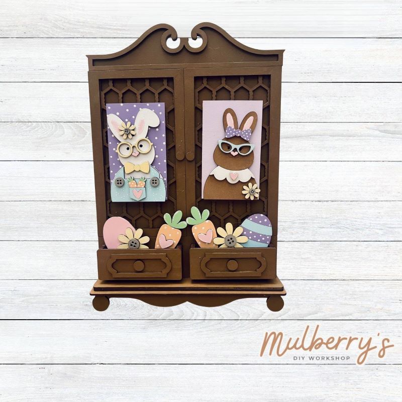 It doesn't get any cuter than our new double cottage mega shelf sitter! It's the perfect add-on accessory to your decor at approximately 16" tall by 11" wide.
Includes: Double Cottage and Easter Inserts pictured.