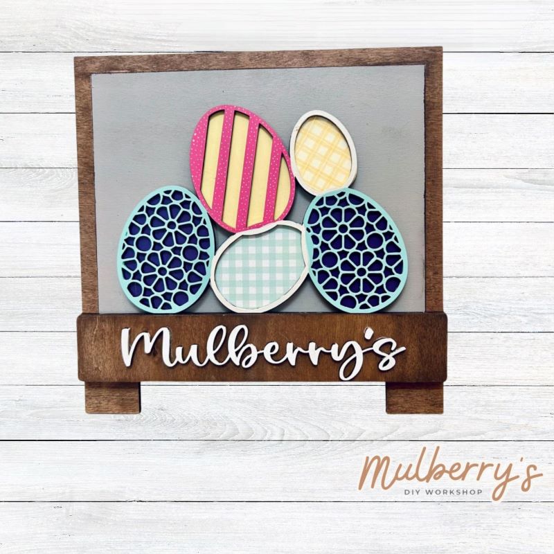 Welcome family and friends with our interchangeable desk easel! Simply swap out inserts to match the different holidays and seasons! It's approximately 10.5" tall. Includes: Desk Easel with Easter Eggs Insert.