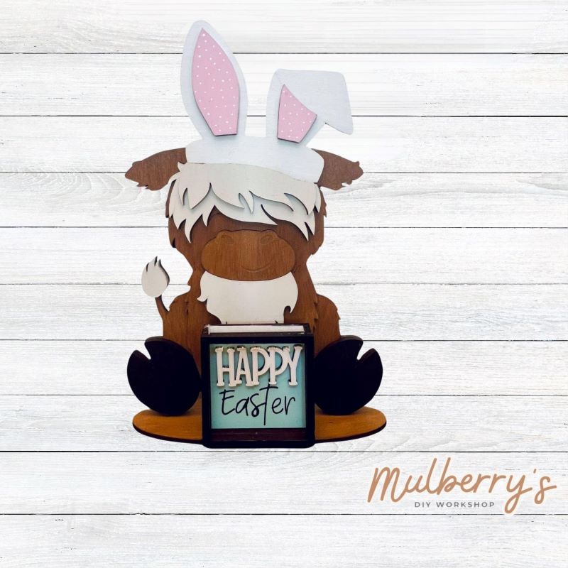 Easter Inserts for Interchangeable Highland Cow