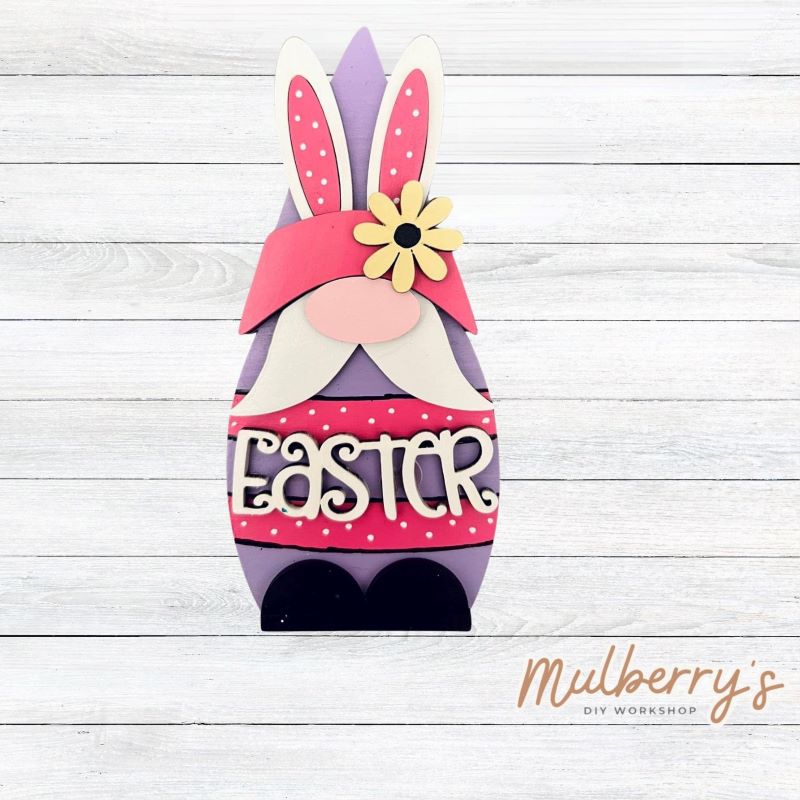 Our sweet little Easter gnome is approximately 6.5" tall.