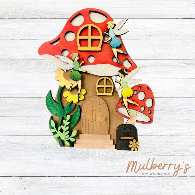 Our fairy garden house is the perfect size for your little fairy to paint! It's approximately 11.5" tall.