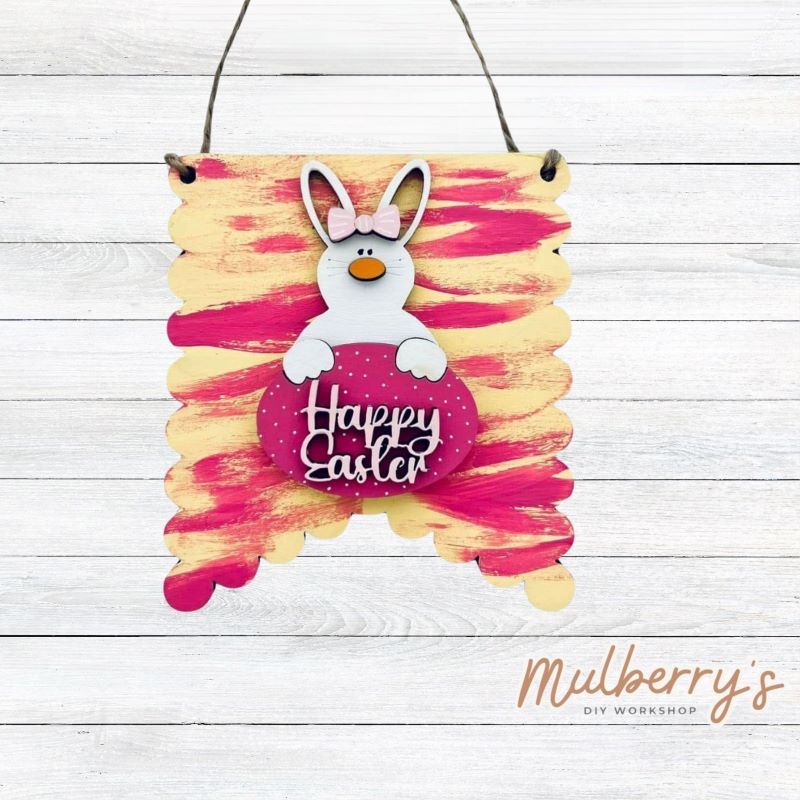 Our Happy Easter ornament is just too cute! It's approximately 5" tall by 5" wide.