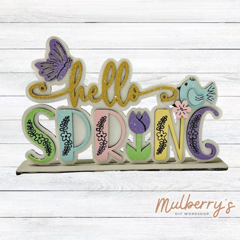 Hello Spring Shelf Sitter