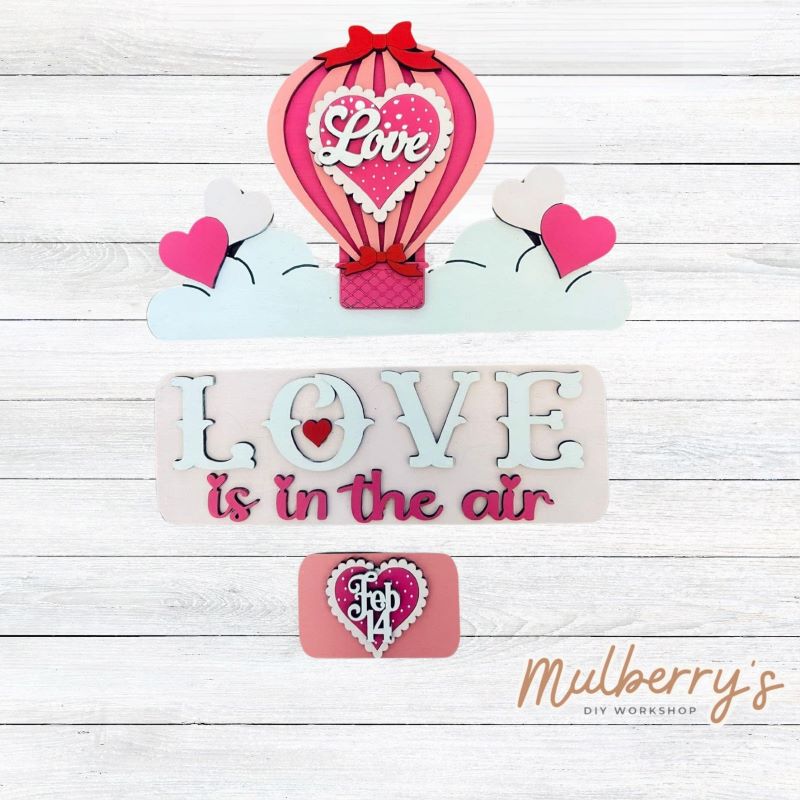 These valentine hot air ballon inserts are used with our interchangeable truck. There are two sizes available: 12 inch and 24 inch.