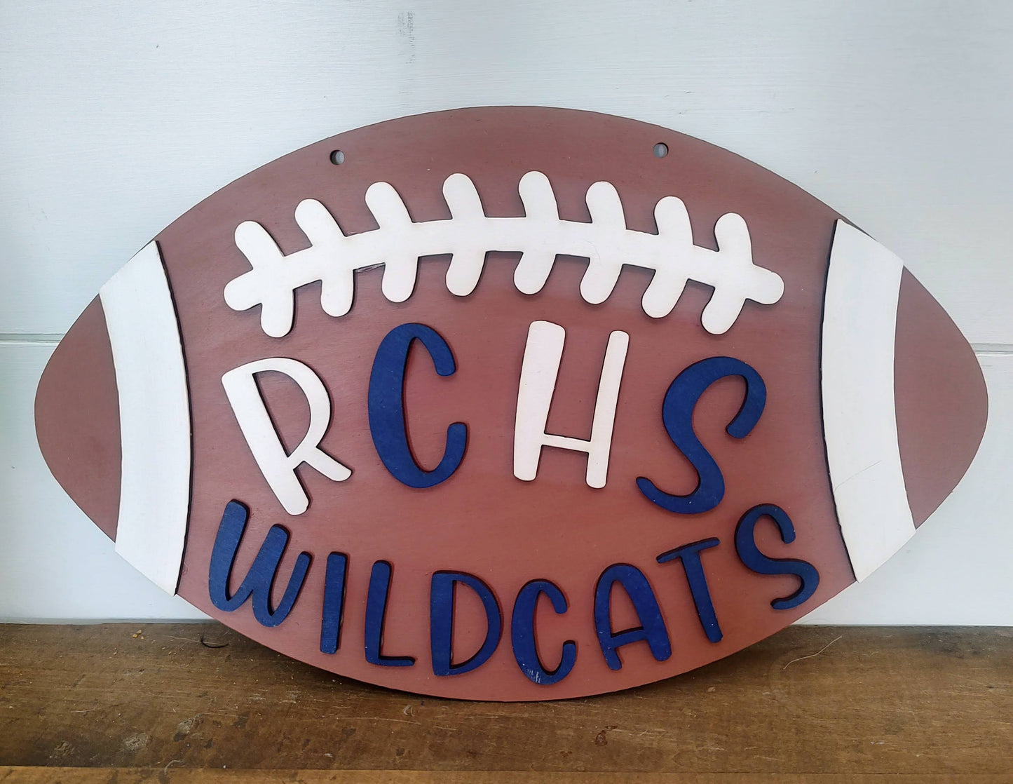 PAINTED "RCHS Football" Mini Door Hanger