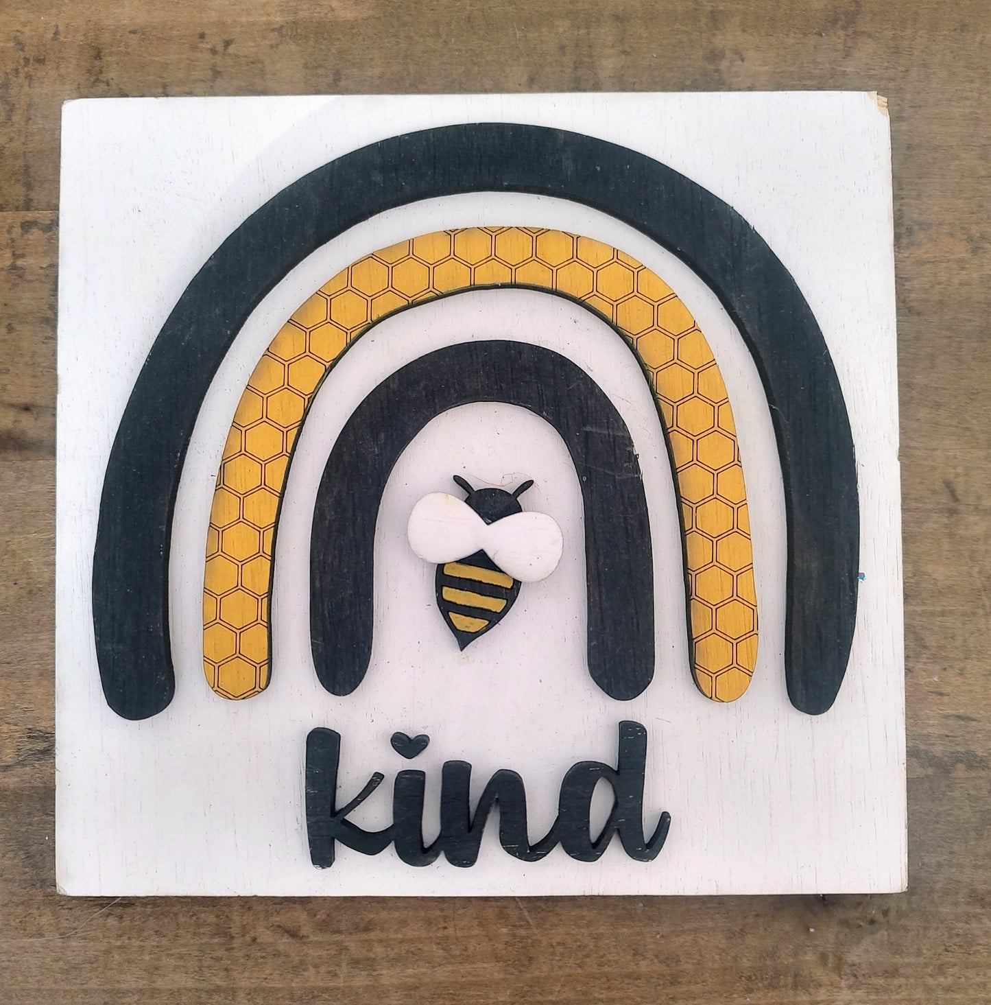 PAINTED Bee Kind Rainbow