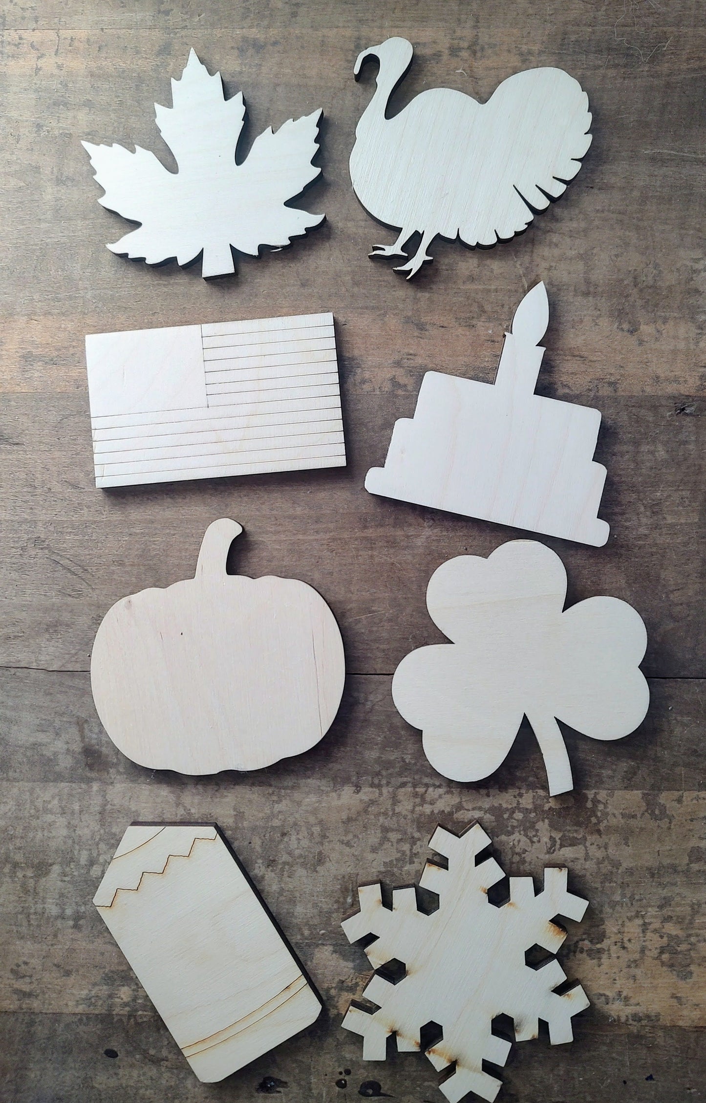 Unpainted Mini Seasonal Inserts