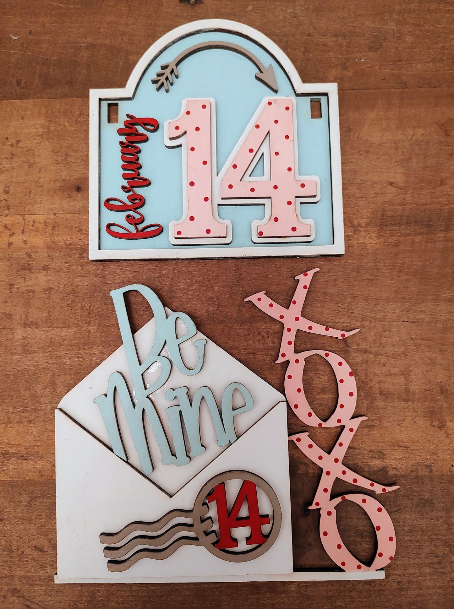 PAINTED Valentine Mini Post Inserts