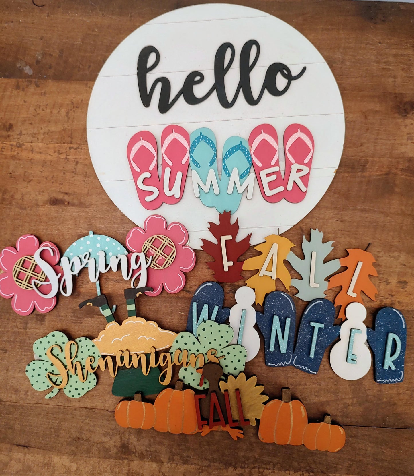 PAINTED Interchangeable Hello Plate Project Set