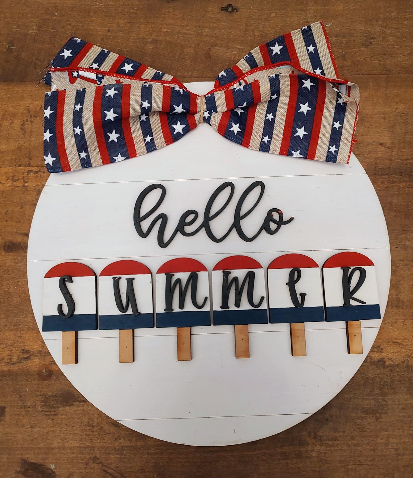 PAINTED Hello Summer Round