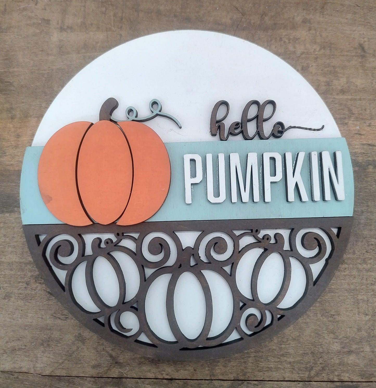 PAINTED Hello Pumpkin Large Plate Insert