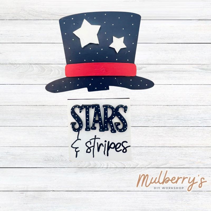 Our July 4th inserts pair perfectly with our Interchangeable Highland Cow, pictured in the second picture and is sold separately.