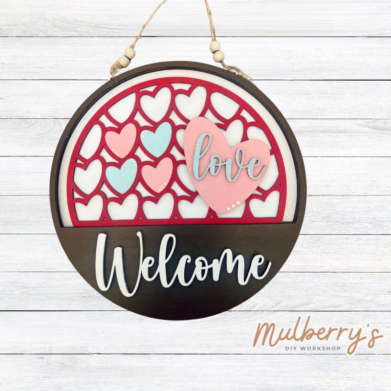 Love Insert for Interchangeable Welcome Door Hanger