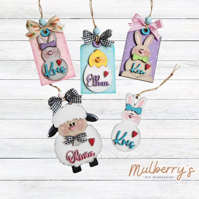 Our personalized Easter tag ornaments are too cute! Use them as gift tags or ornaments!