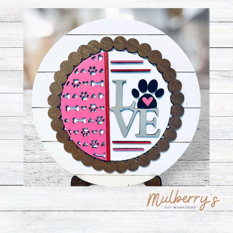 LOVE Pawprint Large Insert