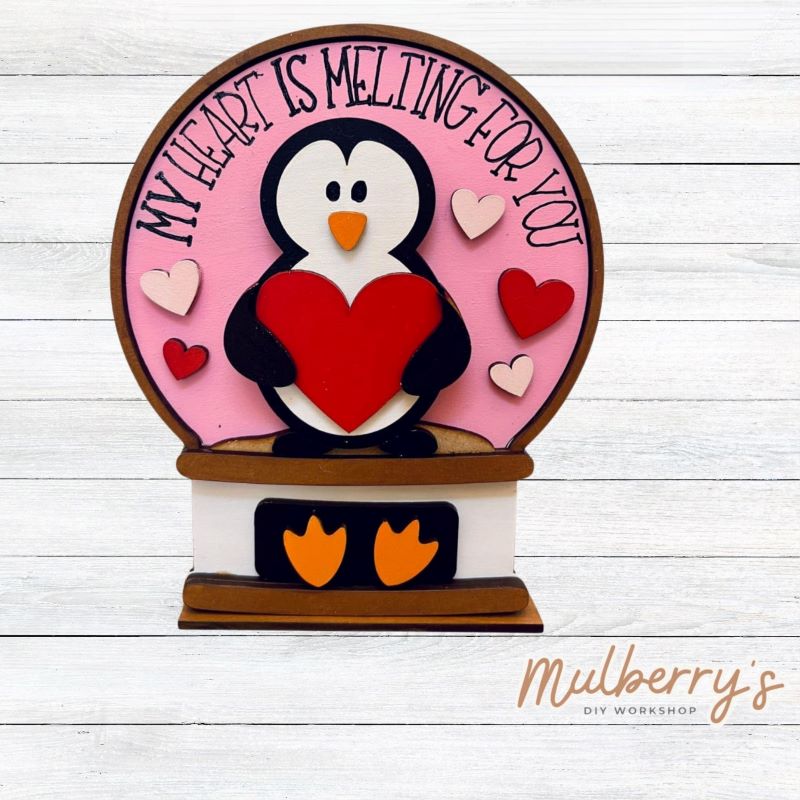 Interchangeable Mini Snowglobe: Penguin Inserts