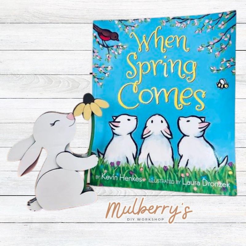 Bring your little one to Mulberry's DIY Workshop and read our copy of "When Spring Comes", then paint an adorable bunny holding a flower! The bunny is approximately 6 inches tall.