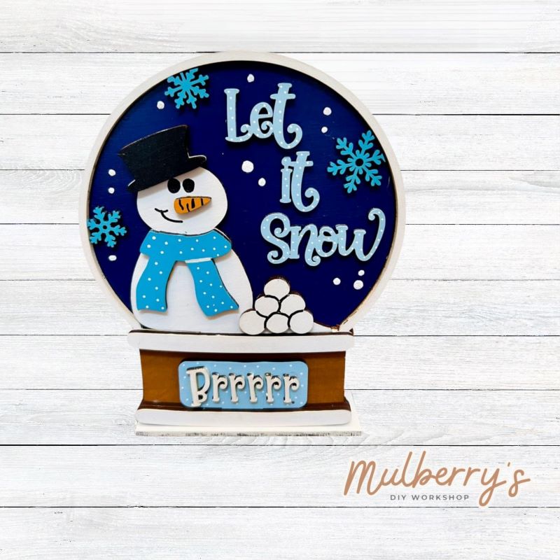 Interchangeable Mini Snowglobe: Let It Snow Inserts