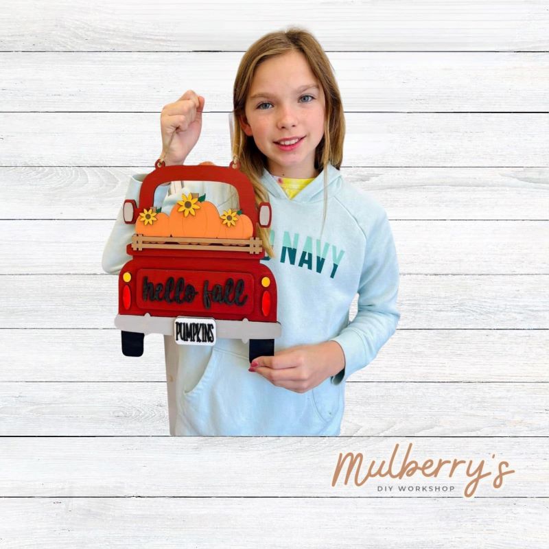 Our interchangeable truck is a must have!! Football inserts are included in this set. Additional inserts are available for each holiday/season!
