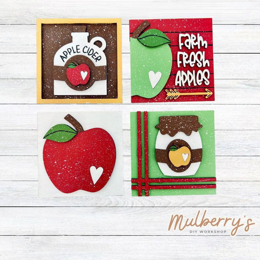 Our 4x4 apple decorative tiles are so versatile. They go perfectly with many of our interchangeable bases! Display them in our learning towers, tiered trays, or display shelves.