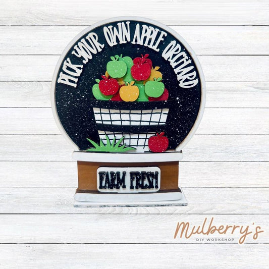Our interchangeable mini snowglobe is the perfect addition to your seasonal decor! Simply switch out the interchangeable pieces for every holiday/season!

Approximately 7" tall by 5.5" wide.