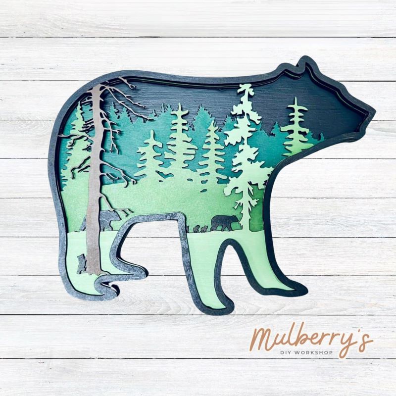 Multilayered Bear with Bear Family – Mulberry's DIY Workshop