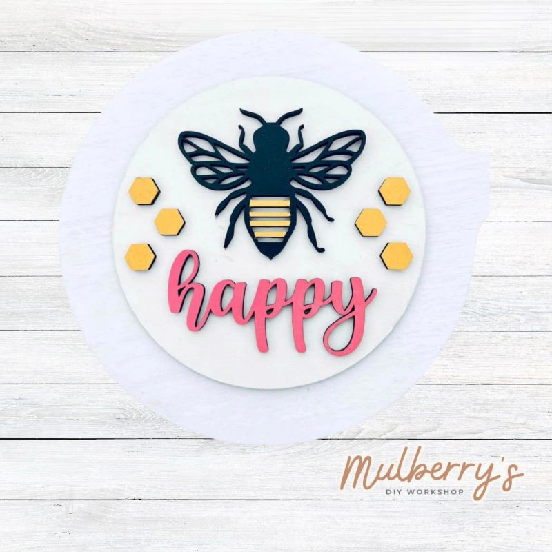 Bee Happy Large Insert – Mulberry's DIY Workshop