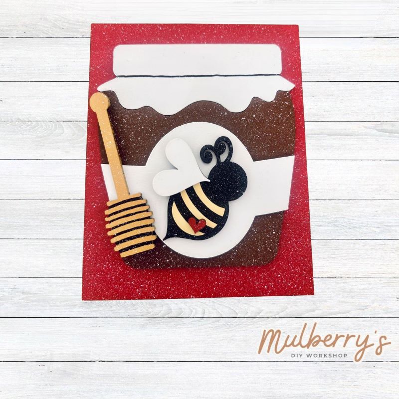 Our honey jar insert goes perfectly with our interchangeable rectangle frame, which is sold separately.