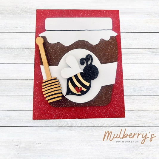 Our honey jar insert goes perfectly with our interchangeable rectangle frame, which is sold separately.