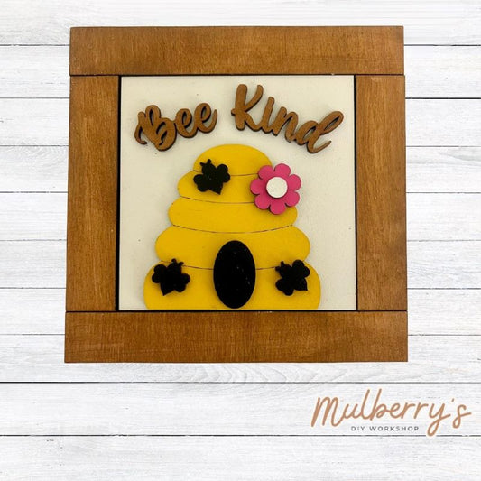 Our interchangeable square frame is the perfect way to display the different seasonal and holiday decorative tiles! Choose your favorite bee decorative tile to display inside! This listing includes the base and choice of one bee insert. Approximately 6" in diameter.