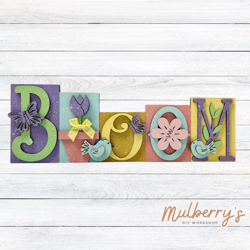 Bloom with our new mega block shelf sitter! Approximately 14.5" wide. Includes kickstand.