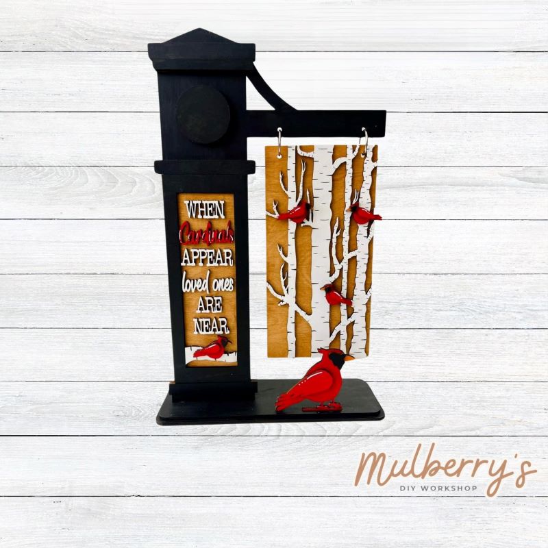 Our interchangeable mega post is so versatile! It's roughly 18.5" tall by 10.5" wide. Swap out different inserts throughout the year. This is a set for the interchangeable mega post and cardinal inserts.