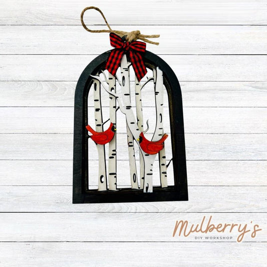 Our cardinal window ornament is approximately 5" tall.