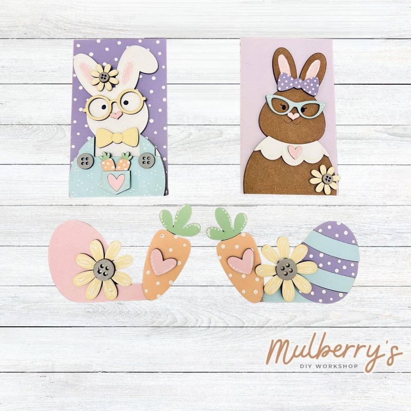 Our Easter inserts are so versatile! Display them individually or in our interchangeable single/double cottages! Single cottages can only display one insert, while double cottages can display both.