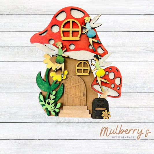 Our fairy garden house is the perfect size for your little fairy to paint! It's approximately 11.5" tall.