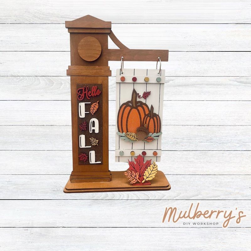 Our interchangeable mega post is so versatile! It's roughly 18.5" tall by 10.5" wide. Swap out different inserts throughout the year.

This is a set for the interchangeable mega post and fall inserts.