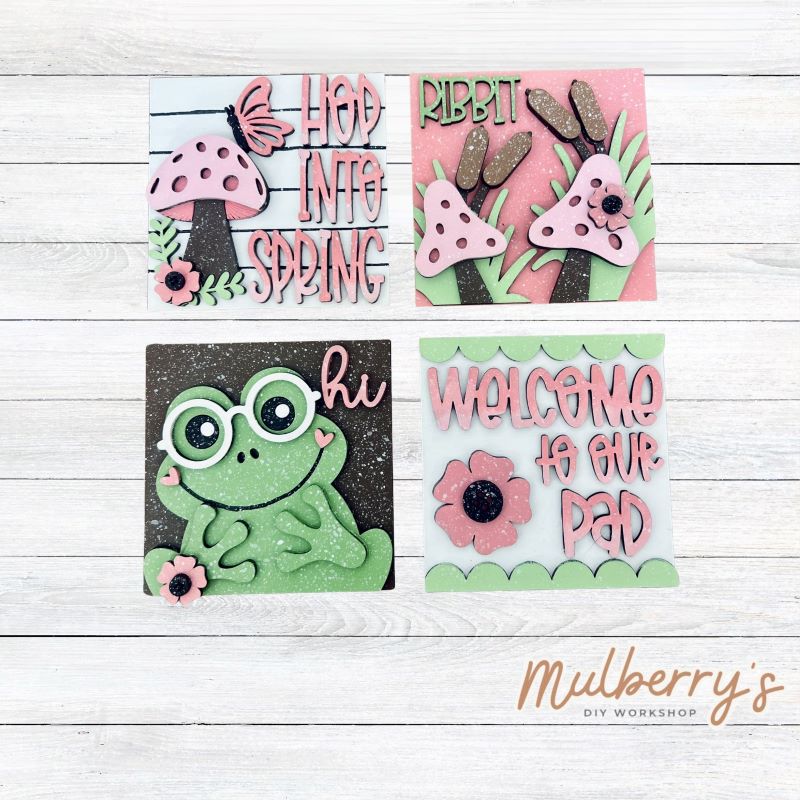 Our 4x4 frog decorative tiles are so versatile. They go perfectly with many of our interchangeable bases! Display them in our learning towers, tiered trays, or display shelves.