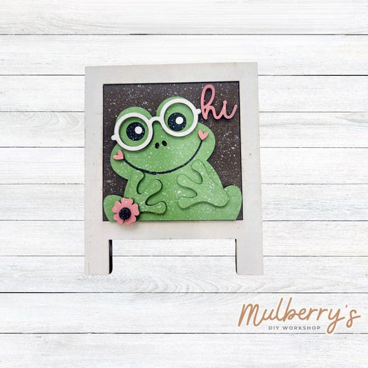 Our single leaning tower is a perfect way to display the different seasonal and holiday decorative tiles! Choose your favorite one from each season and/or holiday. The single leaning tower is approximately 6.5" tall and is free standing with a hinge mechanism.

The listing is for the single leaning tower, only. Decorative tiles must be purchased separately.