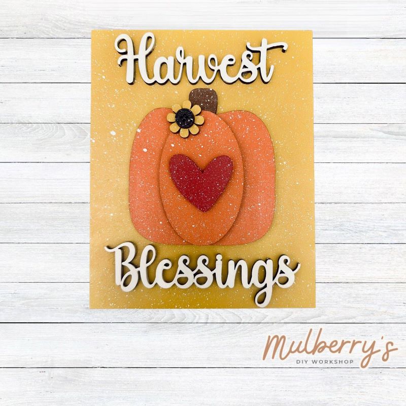 Our harvest blessings insert goes perfectly with our interchangeable rectangle frame, which is sold separately.