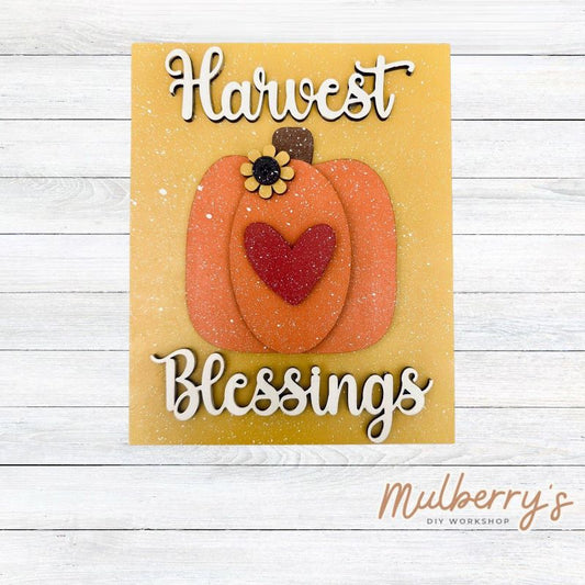 Our harvest blessings insert goes perfectly with our interchangeable rectangle frame, which is sold separately.