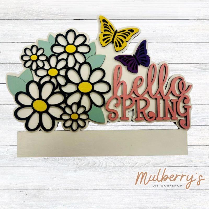 Hello Spring Insert for Interchangeable Welcome Door Hanger – Mulberry ...