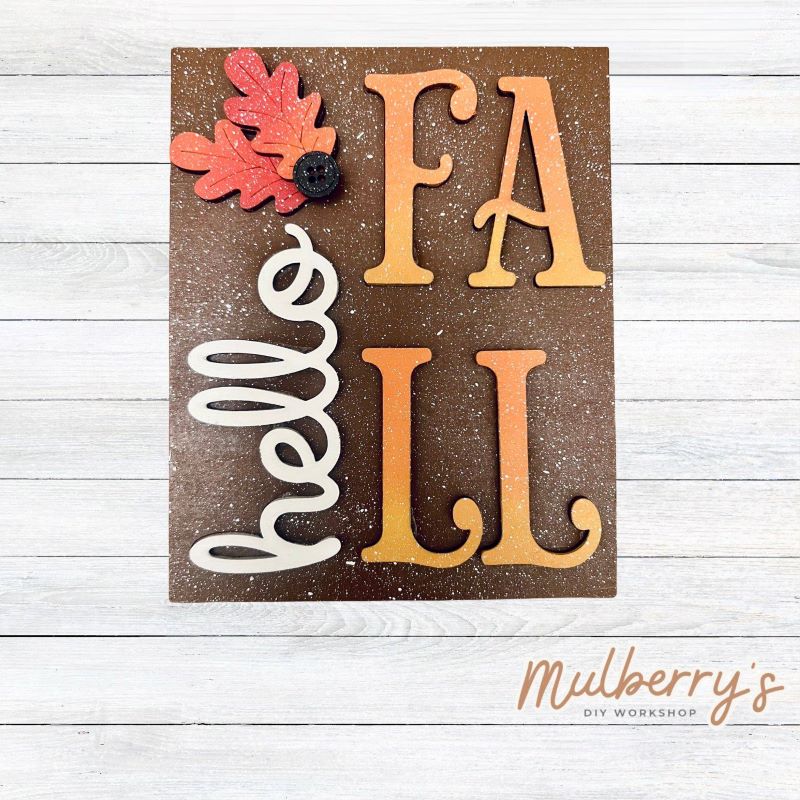 Our hello fall insert goes perfectly with our interchangeable mini breadboard, which is sold separately.
