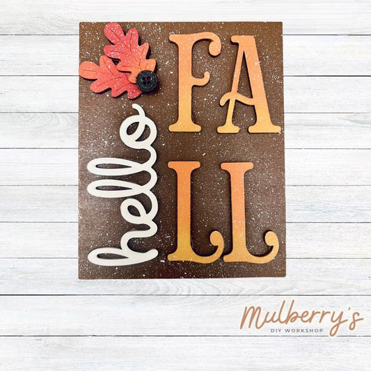Our hello fall insert goes perfectly with our interchangeable mini breadboard, which is sold separately.