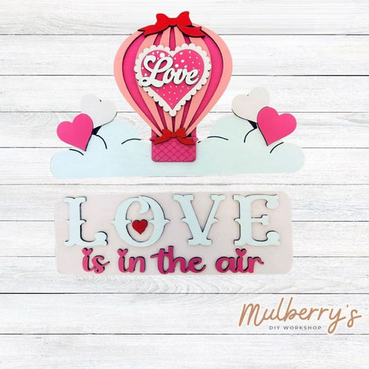Our valentine hot air ballon inserts go perfectly with our interchangeable breadboard, which is sold separately.